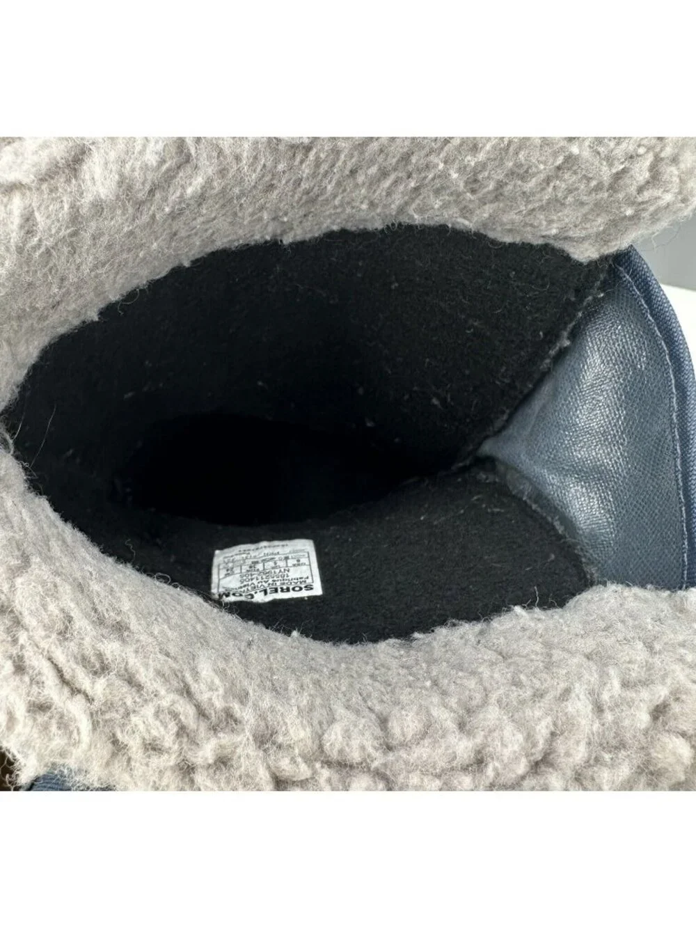 Sorel Yoot Pac Snow Boots Youth 6 Blue Waterproof Faux Fur Warm Winter Unisex